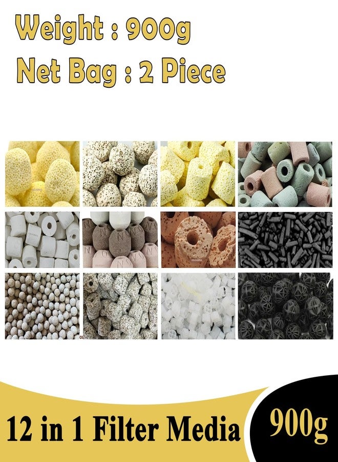 COLOURFUL - Aquarium Filter Media | Improved Water Quality and Healthy Fish Tanks | Providing a Multi-Faceted Approach to Aquarium Filtration | Net Bag Free | (12 in 1 Filter Media, 900g Pack of 1) - Image 4